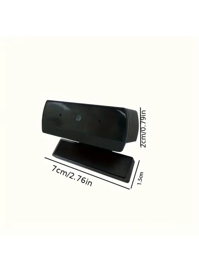 كاميرا ويب USB دوارة 1080P HD سوداء مع دوران 360 درجة لجهاز الكمبيوتر المحمول للبث - Image 3